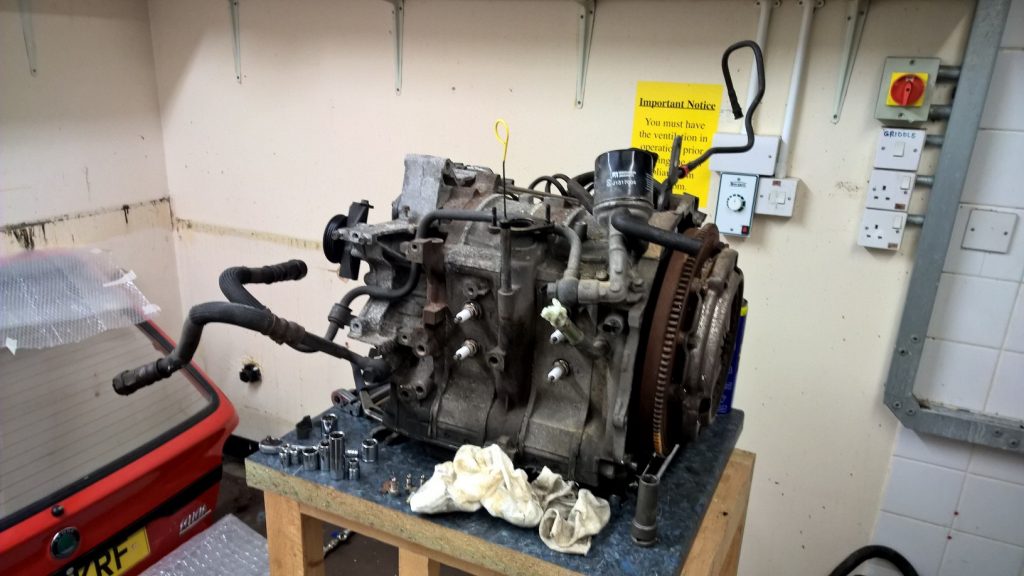 13B Engine stripped to core